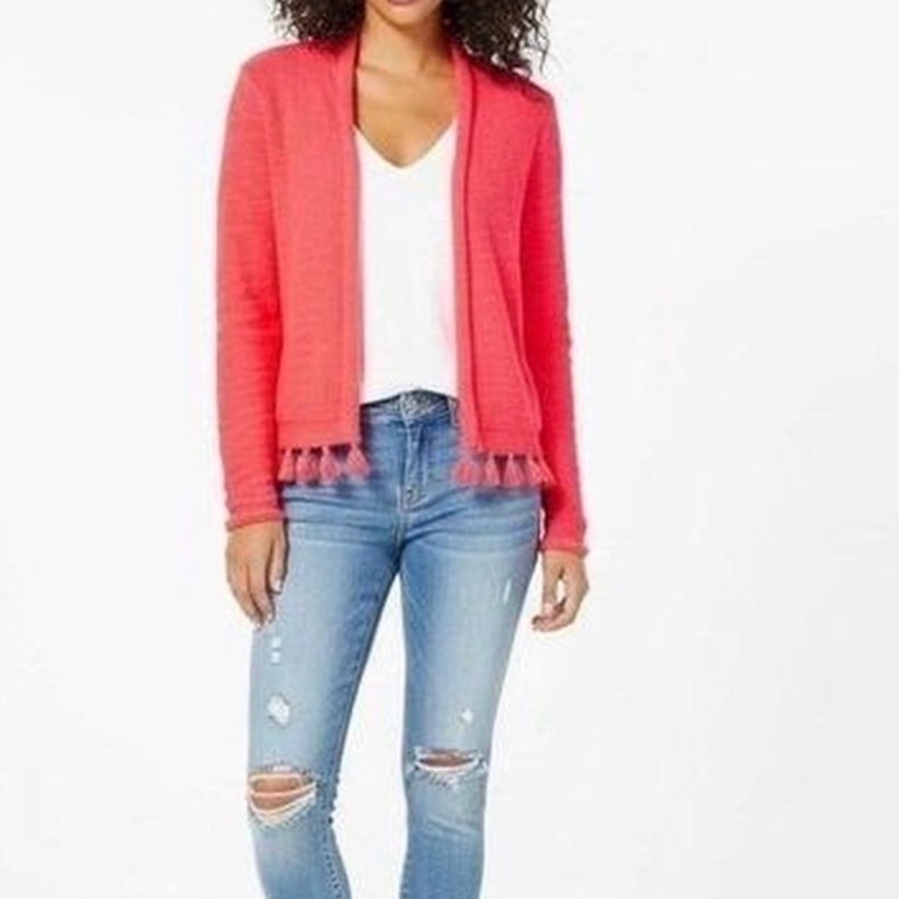 🌸 SUPER DEAL🌸 EEUC Lilly Pulitzer Faretta Coral Tassel Cardigan